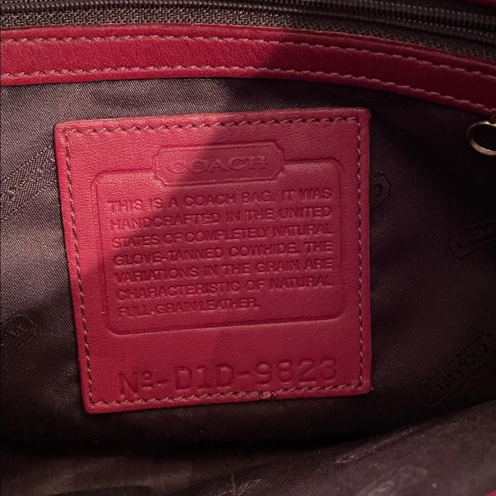 Coach authentic dark red shoulder bag EUC - Picture 4 of 5